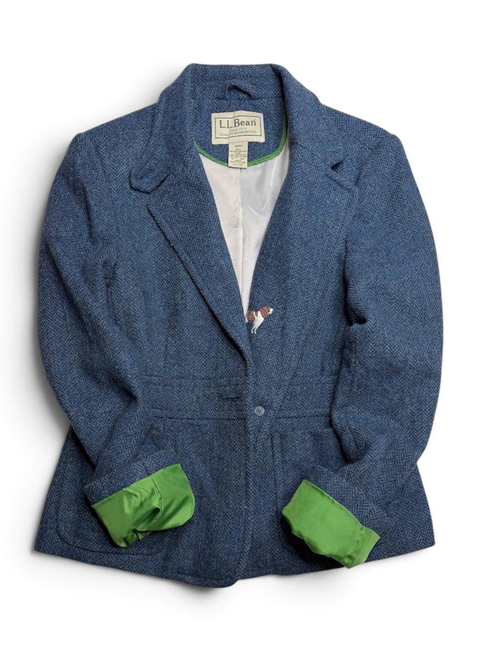 L.L.Bean Shetland Wood Tweed Blazer Size 10